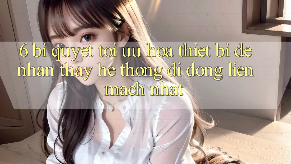 6. Bí quyết Tối Ưu Hóa Thiết Bị Để Nhận thấy Hệ thống di động Liền mạch Nhất 6. Bí quyết Tối Ưu Hóa Thiết Bị Để Nhận thấy Hệ thống di động Liền mạch Nhất
