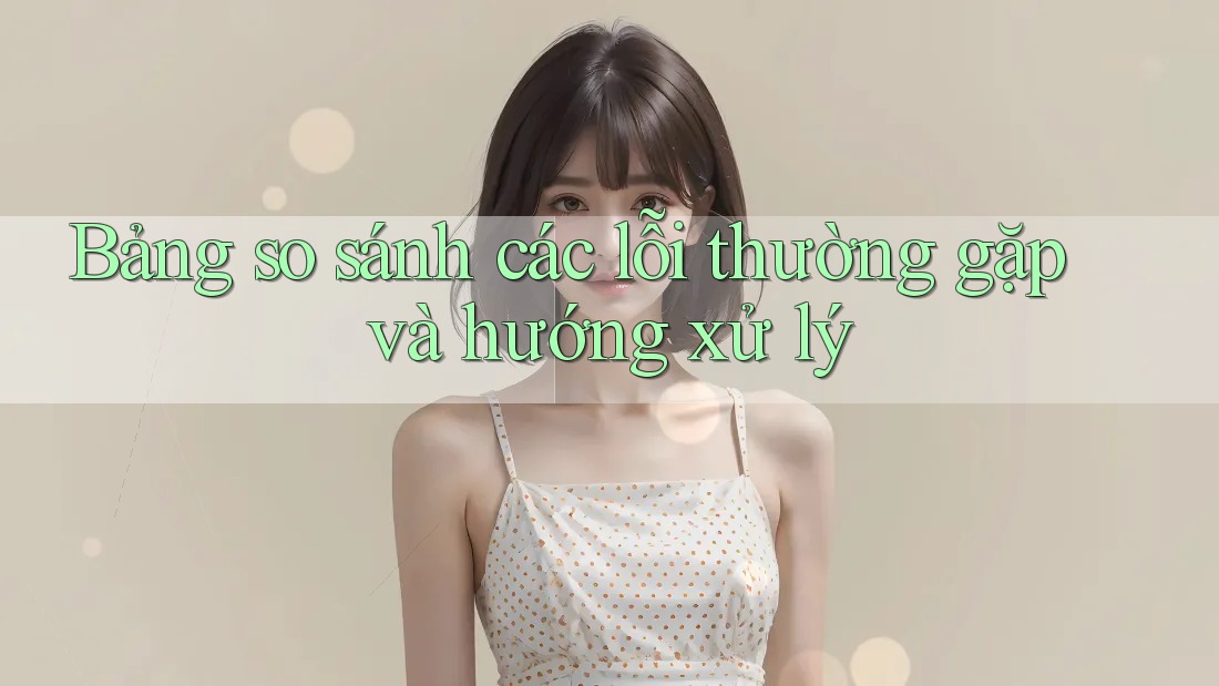 Bảng so sánh các lỗi thường gặp và hướng xử lý